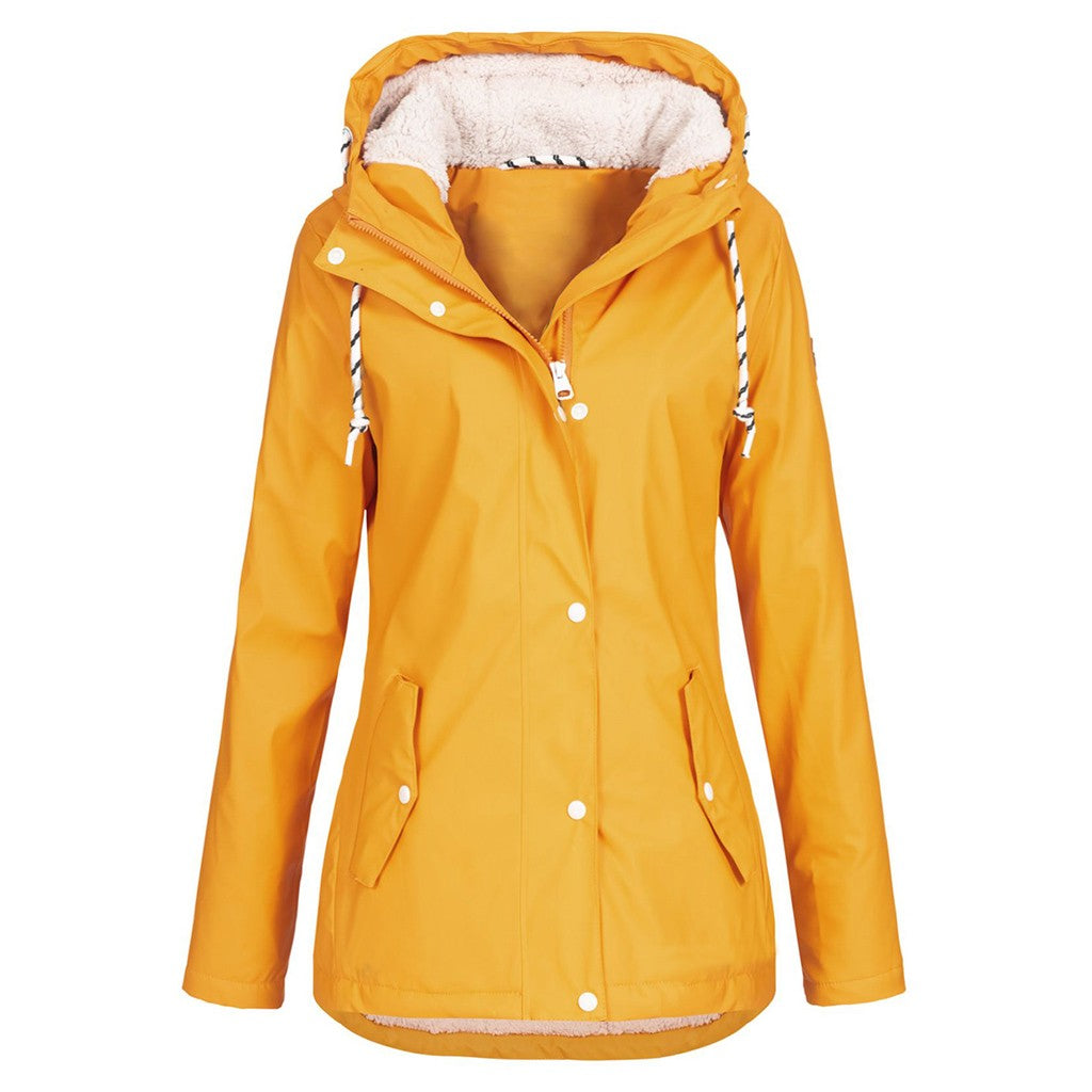 Trendy Hooded Jacket With Cap For Women's | Yellow | GlamzLife