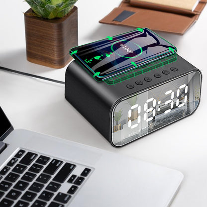 Wireless Charging Bluetooth Speaker Led Alarm Clock Audio Wireless Charging Bluetooth Speaker- GlamzLife