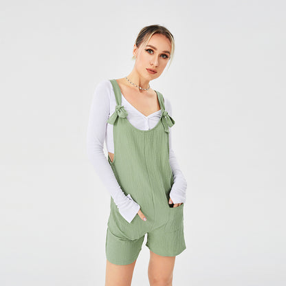 Casual Fashion Suspender Shorts Jumpsuit  - GlamzLife