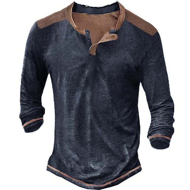 Retro Casual Long Sleeved Men Shirt | GlamzLife