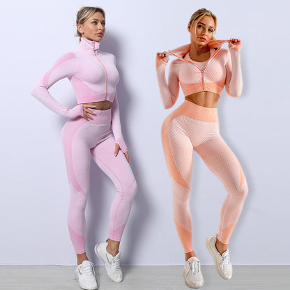 3PCS Seamless Sport Set For Women | GlamzLife