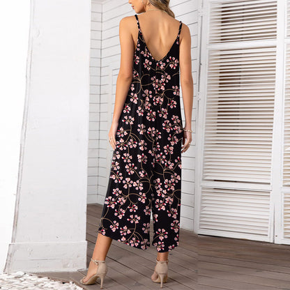 Sleeveless Skinny Strap Jumpsuit - GlamzLife