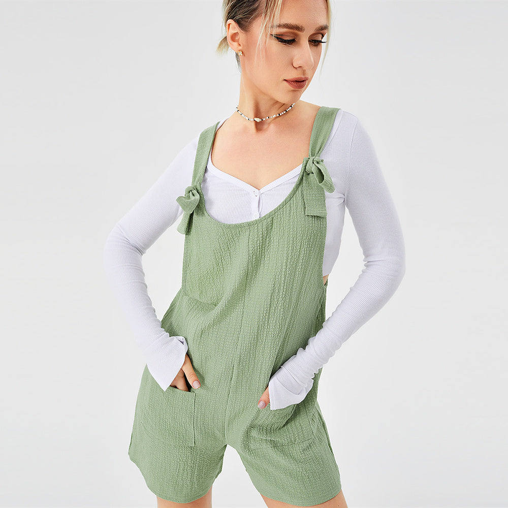 Casual Fashion Suspender Shorts Jumpsuit  - GlamzLife