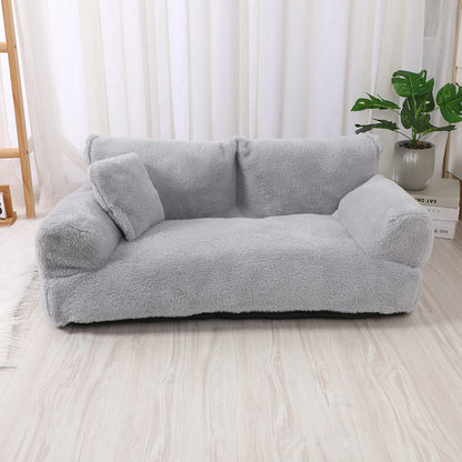 Warm Universal Rabbit Plush Pet Sofa Nest - GlamzLife