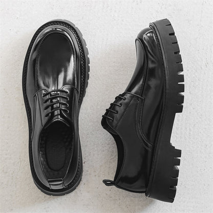 Men's Thick-soled Casual Leather Shoes - GlamzLife