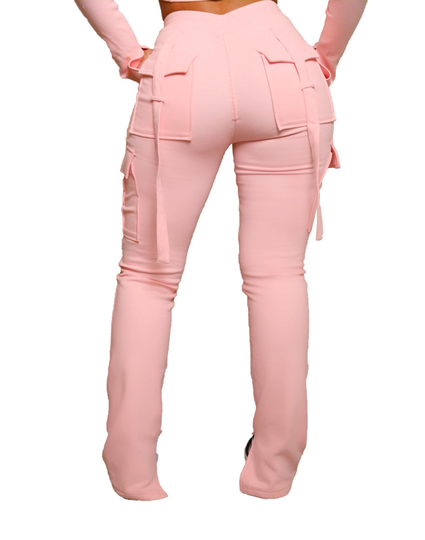 Cargo Pocket Drawstring Waist Split Trouser Legs | GlamzLife