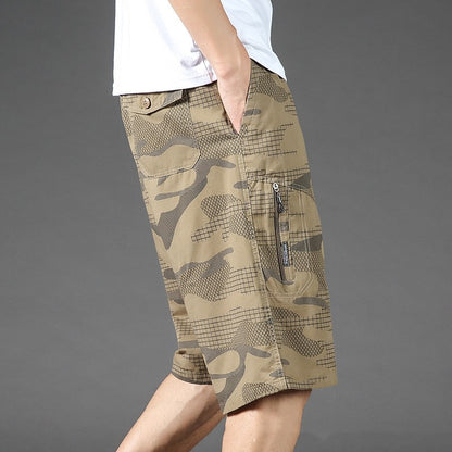 Summer Thin Loose Cotton Camouflage Shorts - GlamzLife