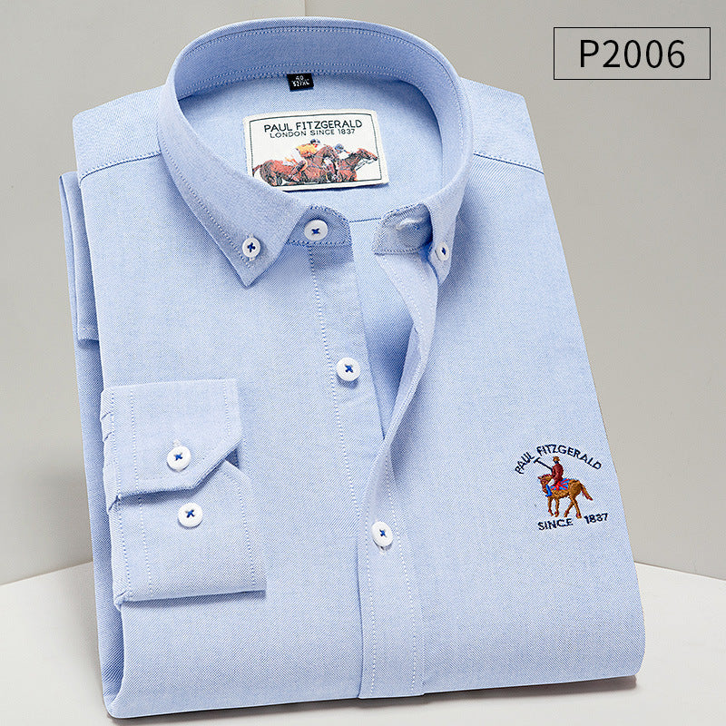 Men's Pure Cotton Business Casual Shirt | GlamzLife