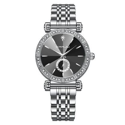 Women's Steel Belt Diamond-embedded Watch | GlamzLife