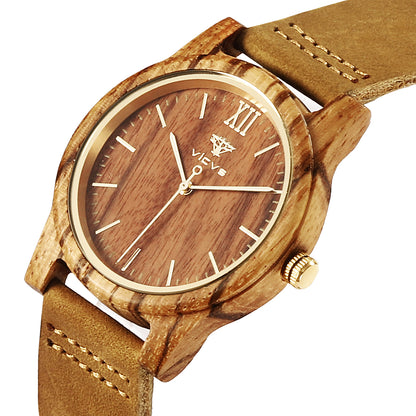 Zebra Fashion Wooden Quartz Watch | GlamzLife