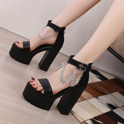 Waterproof Platform 14 cm High Heels | GlamzLife