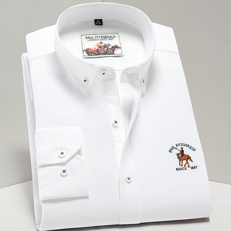 Men's Pure Cotton Business Casual Shirt | GlamzLife