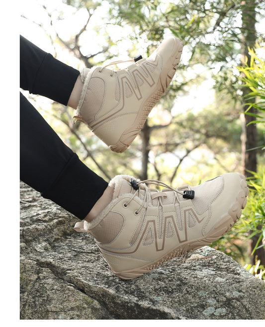 High-top Warm Fleece-lined Waterproof Non-slip Shoes - GlamzLife