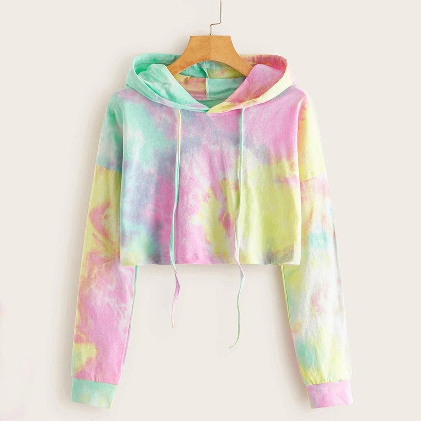 Autumn Tie Dye Rainbow Print Hoodie For Women's | GlamzLife