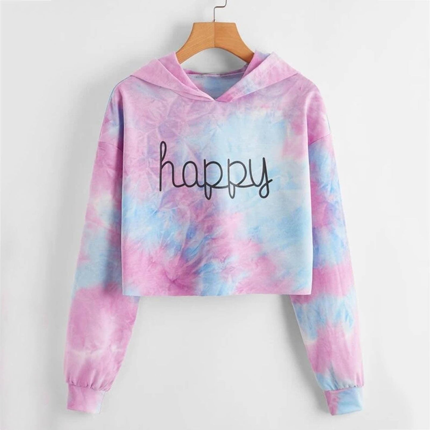 Autumn Tie Dye Rainbow Print Hoodie For Women's | GlamzLife