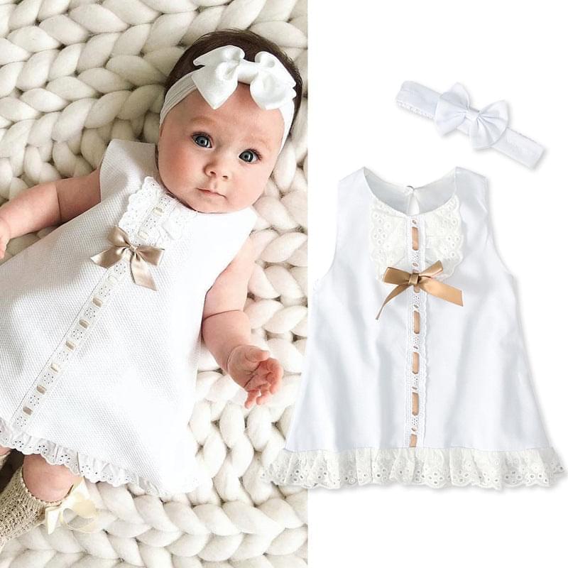 Baby Girl's Sleeveless Bow Skirt | GlamzLife