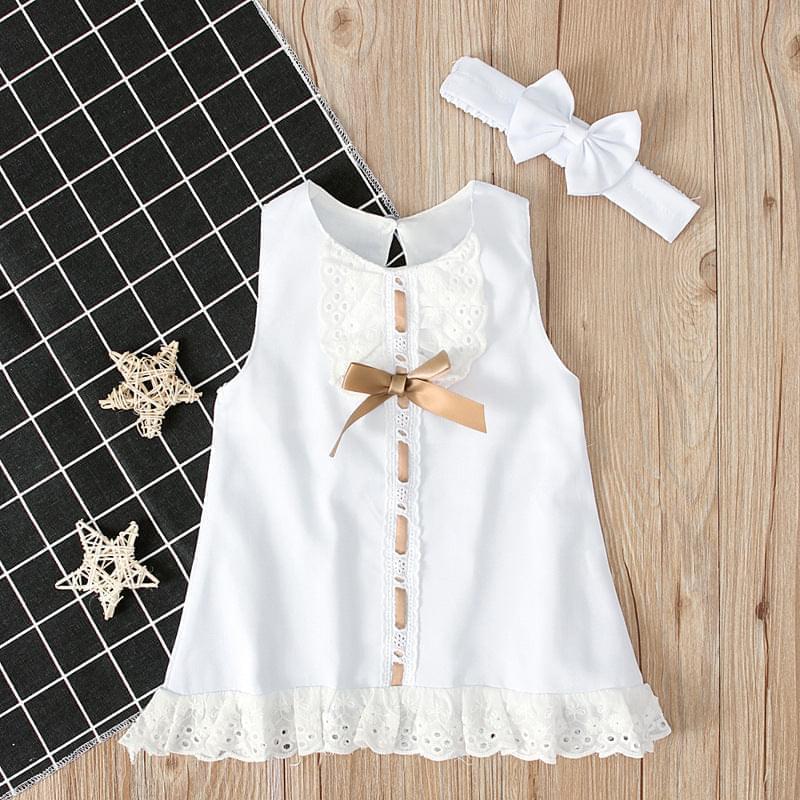 Baby Girl's Sleeveless Bow Skirt | GlamzLife