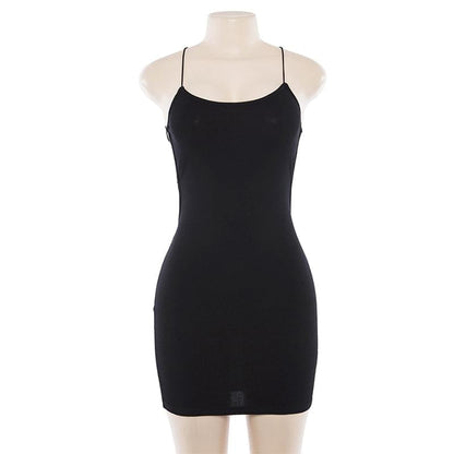 Backless Solid Black Mini Dress | | GlamzLife