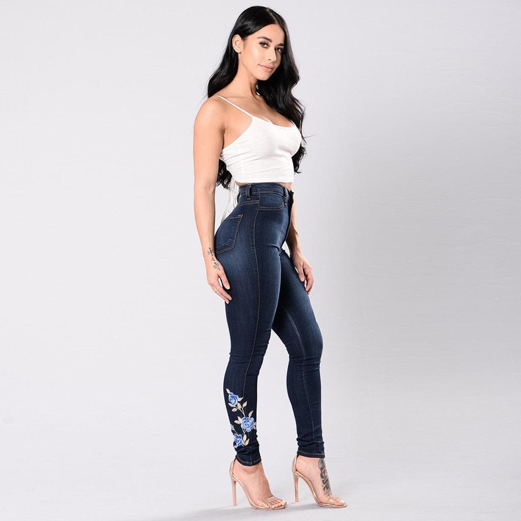 Beautiful Embroidered Jeans For Women's | | GlamzLife