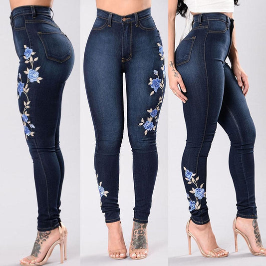 Beautiful Embroidered Jeans For Women's | | GlamzLife