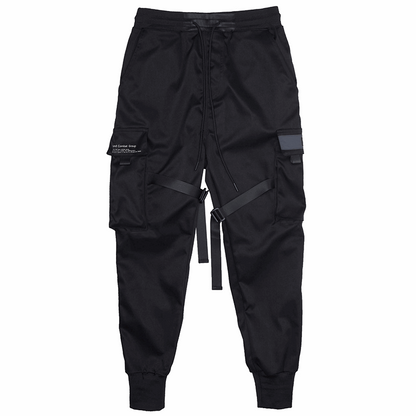 Black Casual Hip Hop Cargo Pants | GlamzLife