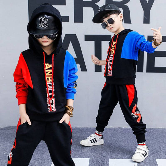 Boy's Long-Sleeved Sports Two-Piece Suit | GlamzLife