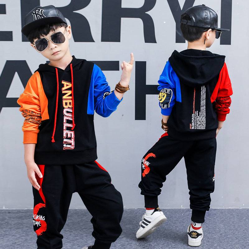 Boy's Long-Sleeved Sports Two-Piece Suit GlamzLife