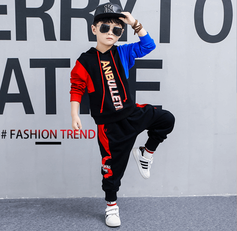 Boy's Long-Sleeved Sports Two-Piece Suit GlamzLife