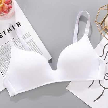 Breathable Gather Bra for Women | White | GlamzLife