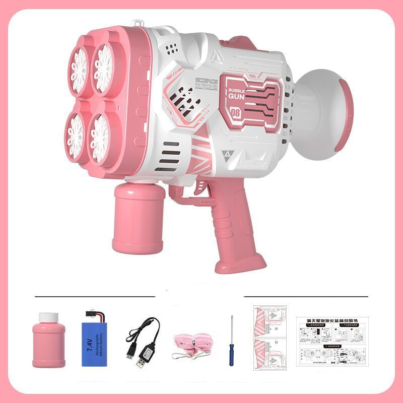Bubble Soap Electric Machine Gun With LED Light GlamzLife