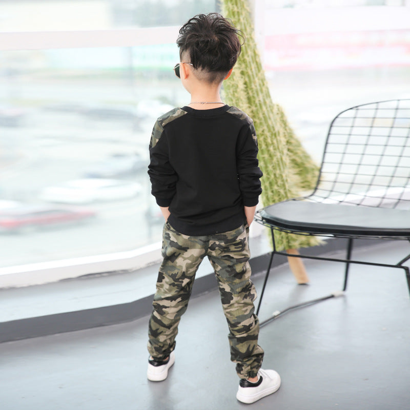 Camouflage Long Sleeve Kids Suit | GlamzLife