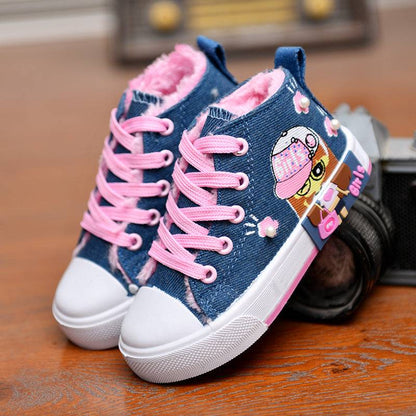 Canvas Cartoon Animation Denim Sneakers | GlamzLife