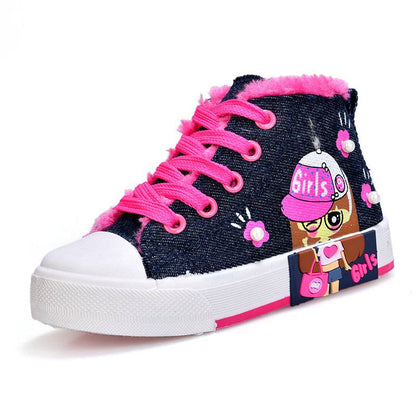 Canvas Cartoon Animation Denim Sneakers | GlamzLife