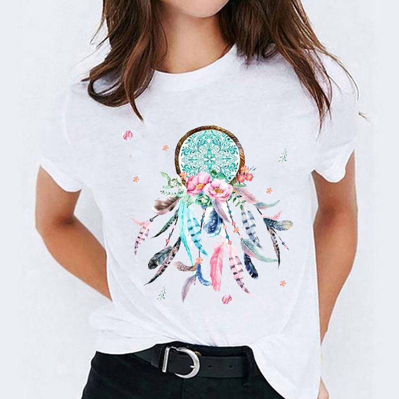 Cartoon Print Cute Short Sleeve T-Shirt | GlamzLife