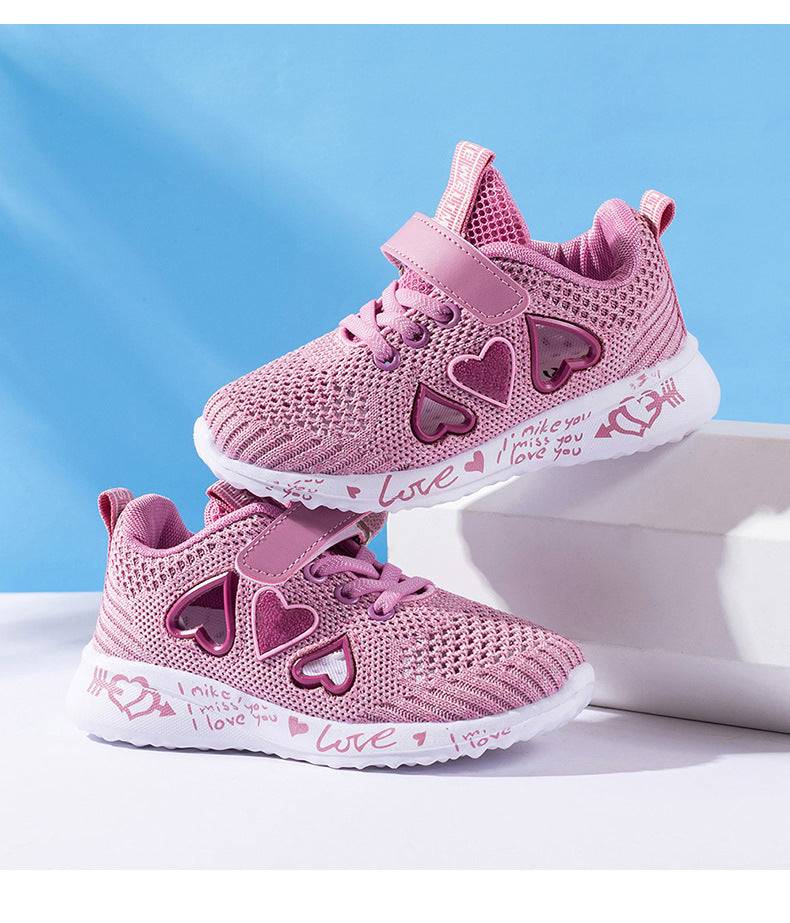 Casual Pink Light Mesh Sneakers | GlamzLife