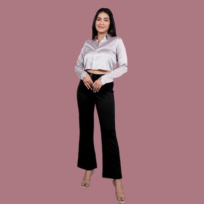 Classic Formal Shirt With Bell Bottom Pant GlamzLife