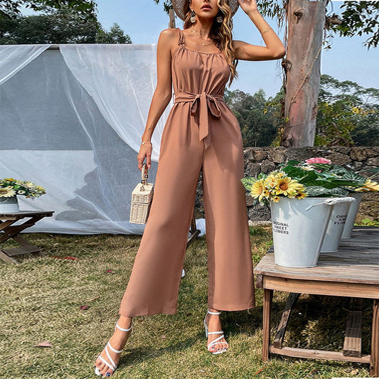 Cutout Belt Sling Jumpsuit | GlamzLife