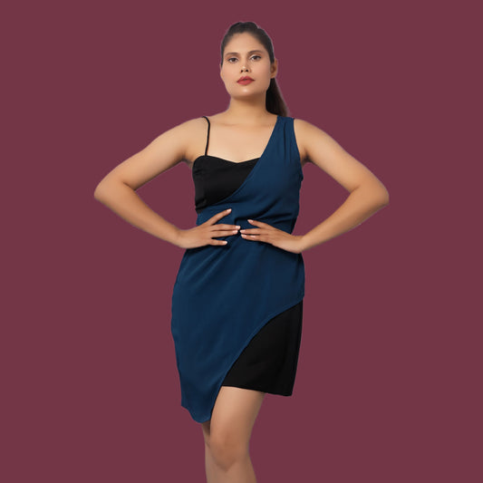 Daring Diva Three Piece Asymmetrical Dress | GlamzLife