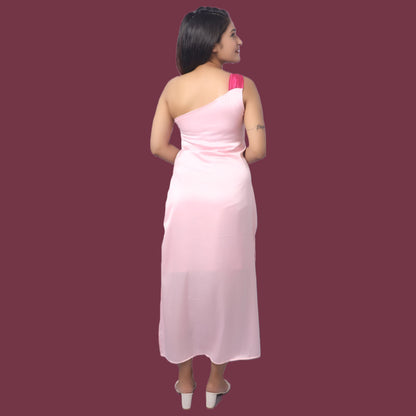 Decent One Side Shoulder A-Line Dress GlamzLife