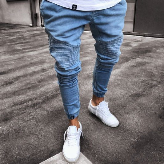 Fashionable Light Blue Skinny Tide Jeans | GlamzLife
