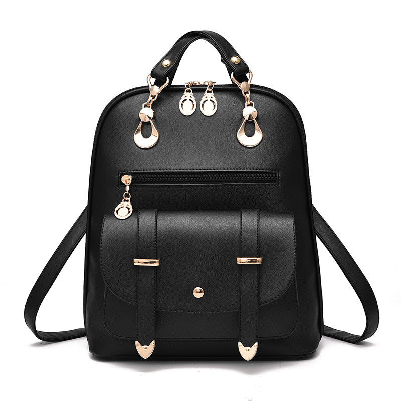 Fashionable PU Leather Dual-use Backpack GlamzLife