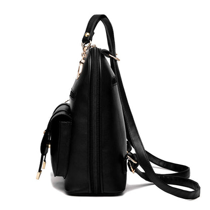 Fashionable PU Leather Dual-use Backpack GlamzLife