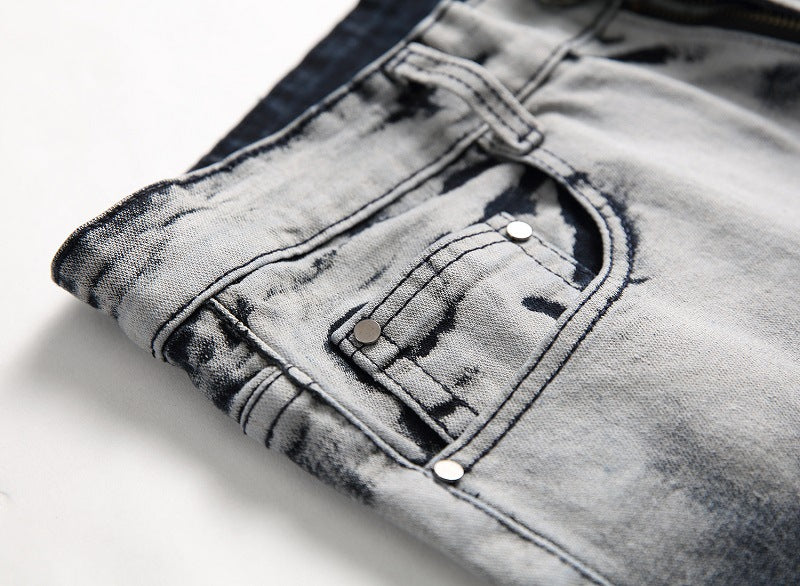 Fashionable Washed Denim Jeans For Men's GlamzLife