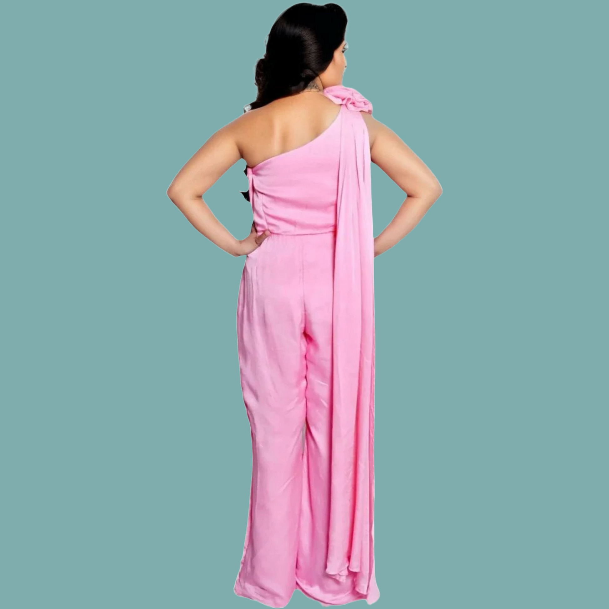 Flamingo Pink Rose Jumpsuit | | GlamzLife
