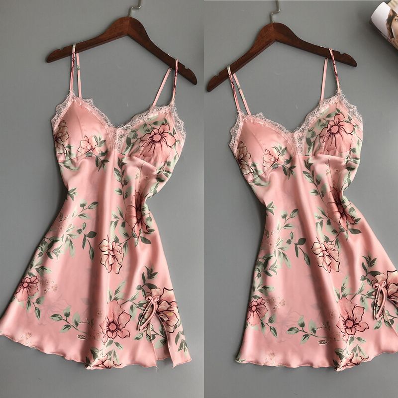Flower Printed Silk Satin Short Dress | | GlamzLife