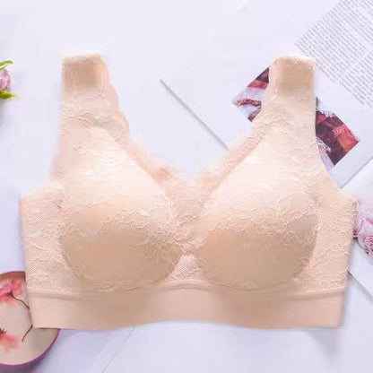 Gathered Invisible Vest Padded Bra | Flesh | GlamzLife