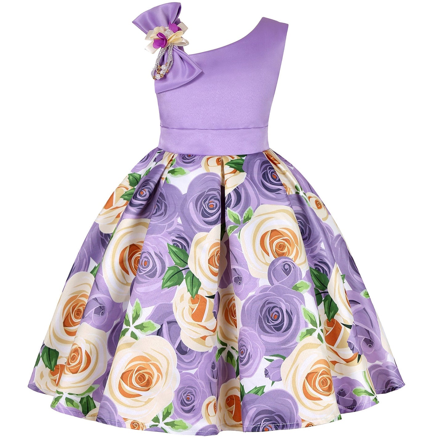 Girl's Princess Style Digital Print Dress GlamzLife