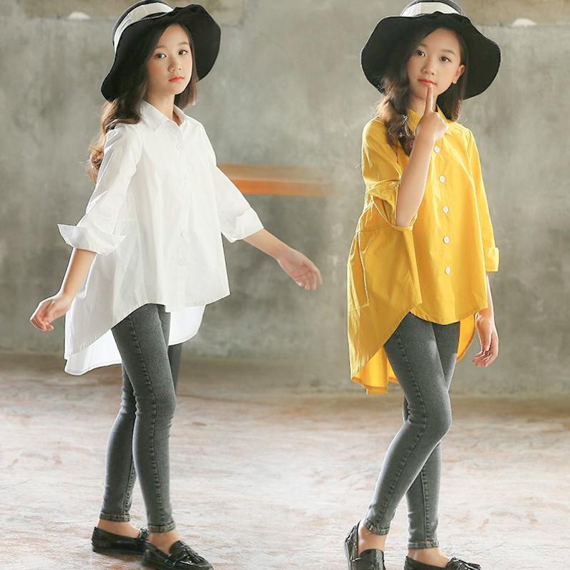 Girl's Solid Color Loose Fashionable Shirt GlamzLife