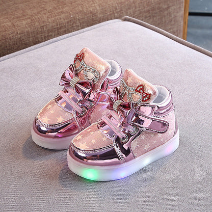 Girl's Stars Printed Light Board Shoes | GlamzLife