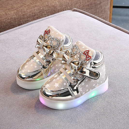 Girl's Stars Printed Light Board Shoes | GlamzLife